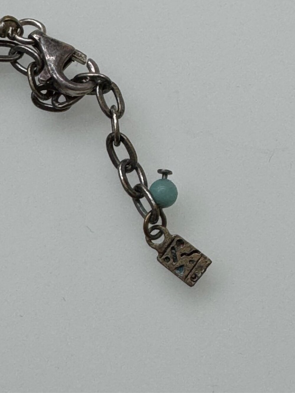16" Leather Necklace with Mixed Stones and Shell - Picture 5 of 6